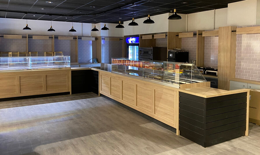 Vitrine réfrigérée sans décor pour menuisier agenceur