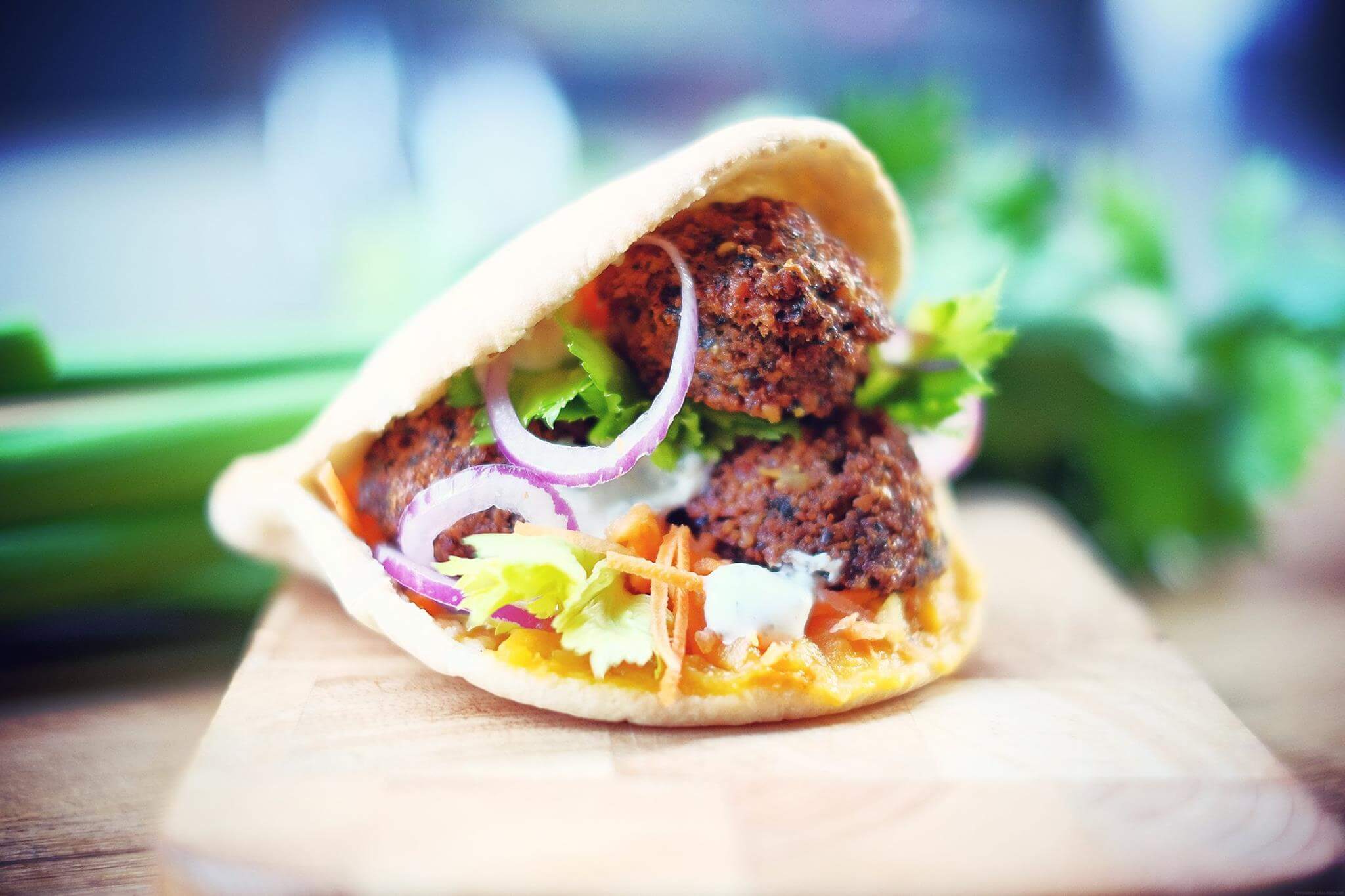 Comptoir de préparation pour Falafel
