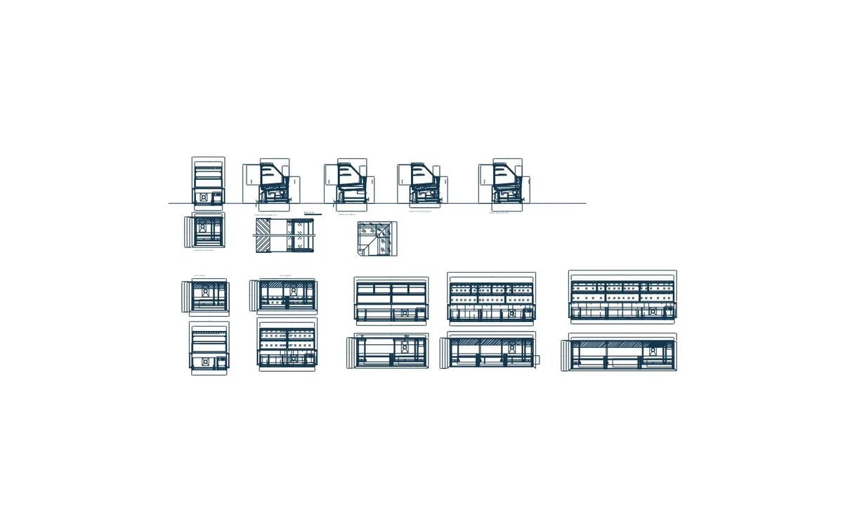 Plan DWG Giulia — Vitrine neutre, statique, ventilée ou pralinerie
