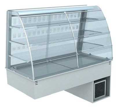 Vitrine réfrigérée à étages encastrable sur cuve