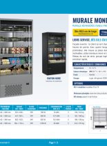 Fiche technique Murale réfrigérée libre-service ouverte faible profondeur Mondial – catalogue 2027